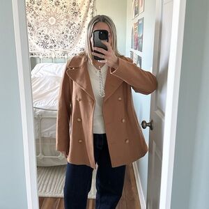 Lands' End Women's Camel Pea Coat